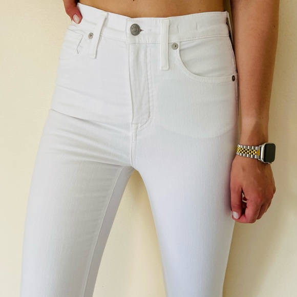 New Madewell 10" High-Rise Skinny Jeans in Pure White - Picture 7 of 15